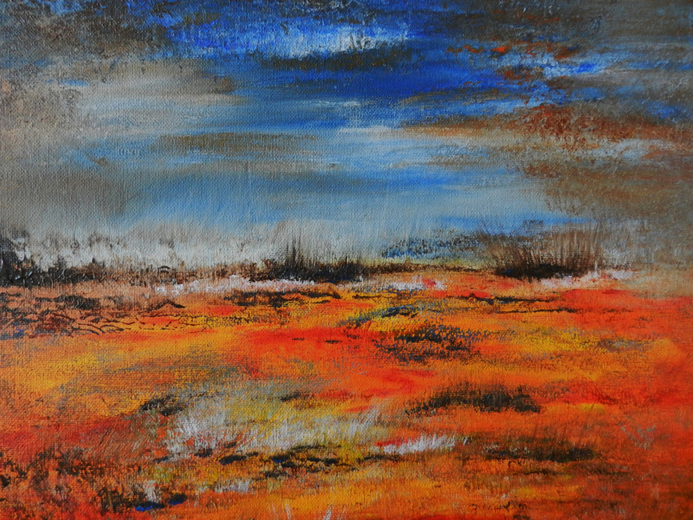 Artworks schilderij op de website.